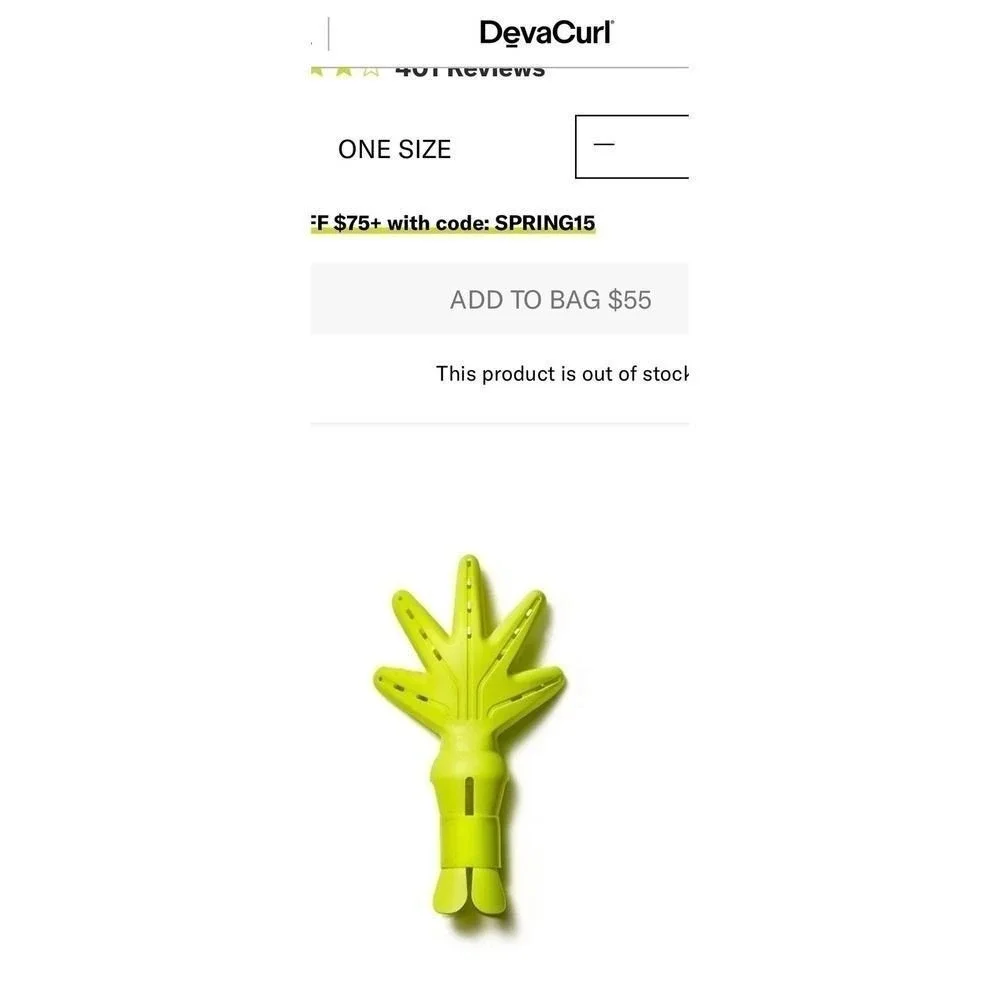 DevaCurl DevaFuser Universal Hair Dryer Diffuser Attachment Hand‎ Shape